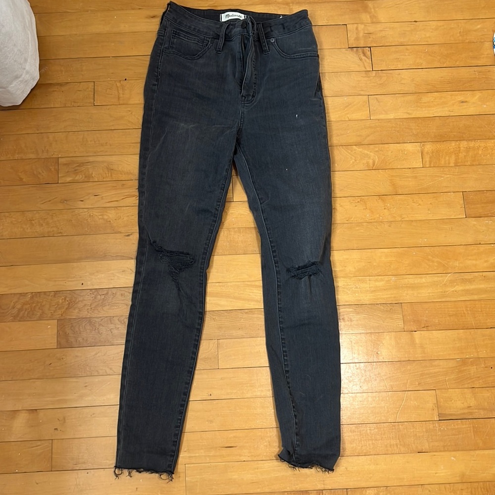 Madewell curvy high rise skinny black jeans size 27